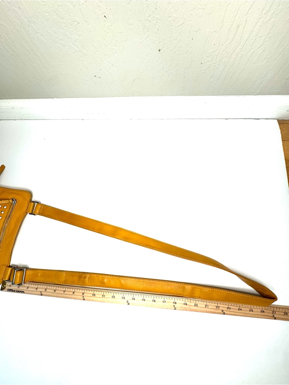 Fenn Wright Manson Mustard Yellow Studded Leather Crossbody Bag - Picture 14 of 16